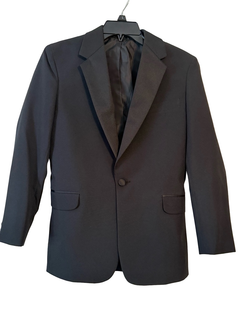 Men's Small Black Single-Button Formal Blazer